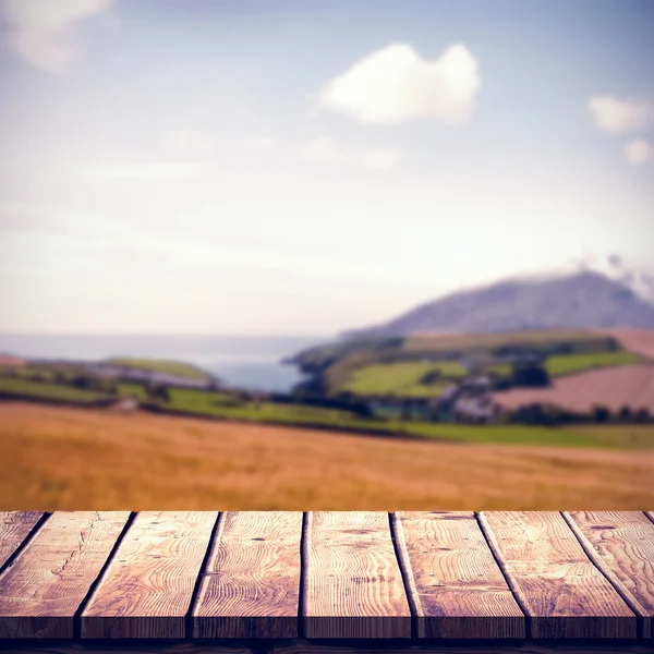 Country scene with mountain — Stock Photo, Image