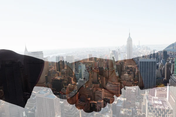 Business people in handcuffs shaking hands — Stock Photo, Image