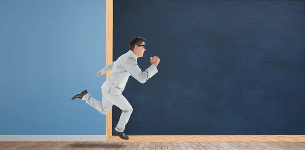 Homem de negócios correndo no ar — Fotografia de Stock
