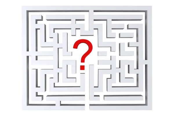 Punto interrogativo labirinto — Foto Stock