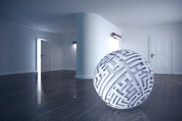 Composite image of maze ball — Stock Photo, Image