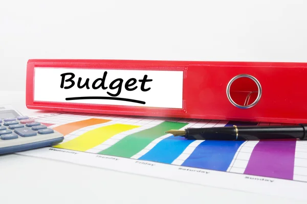 Ordet budget underströk — Stockfoto