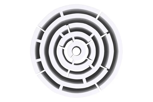 Circle maze against white background — Stock Photo, Image