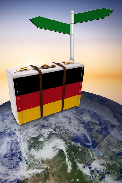 Duitse vlag koffer — Stockfoto