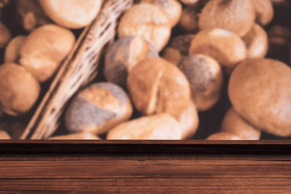 신선한 빵 바구니 — 스톡 사진