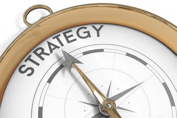 Kompas naar strategie — Stockfoto