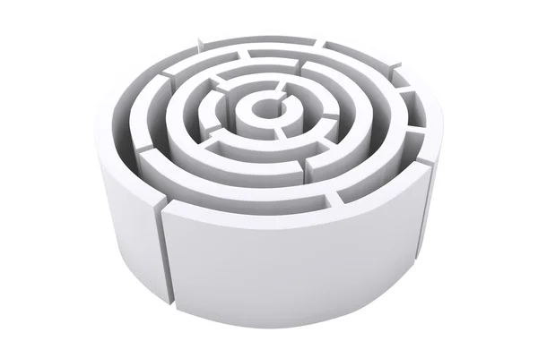 Circle grey maze — Stock Photo, Image