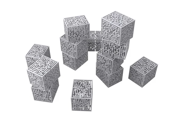 Concept de cubes labyrinthe — Photo