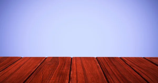 Imagem composta de vista de alto ângulo de piso de madeira — Fotografia de Stock