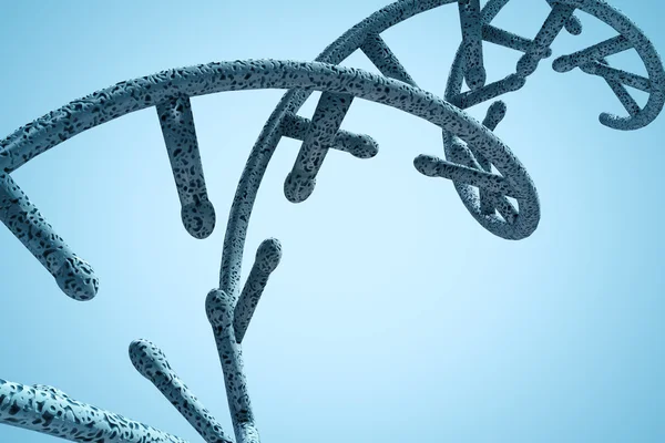 Dna helix vor blauem Hintergrund — Stockfoto