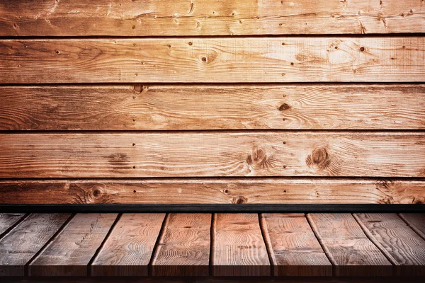 Композитное изображение деревянного стола — стоковое фото