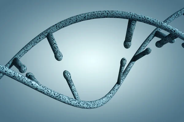 Immagine del dna elica contro il grigio — Foto Stock