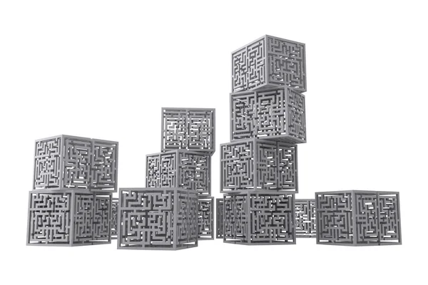 Concept de cubes labyrinthe — Photo