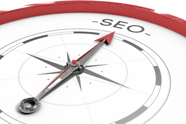 Compass pointing to SEO — Stock Photo, Image