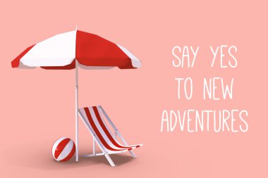 Say yes to new adventures concept clipart