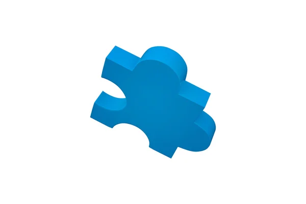 Blue jigsaw piece — Stock Photo, Image