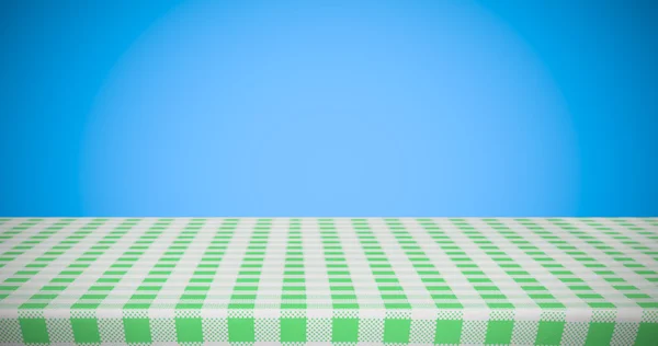 Composite image of white and green tablecloth — Stock Photo, Image