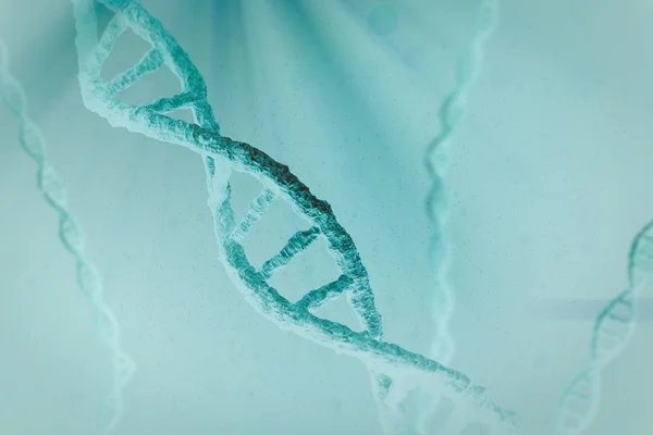 Dna contra fundo azul — Fotografia de Stock