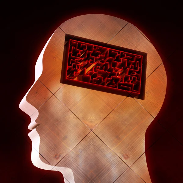 Labirintus agy fejét — Stock Fotó