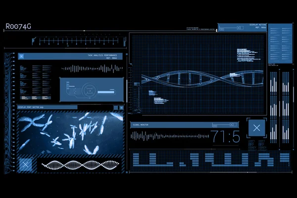 Ciencia de datos contra fondo negro — Foto de Stock