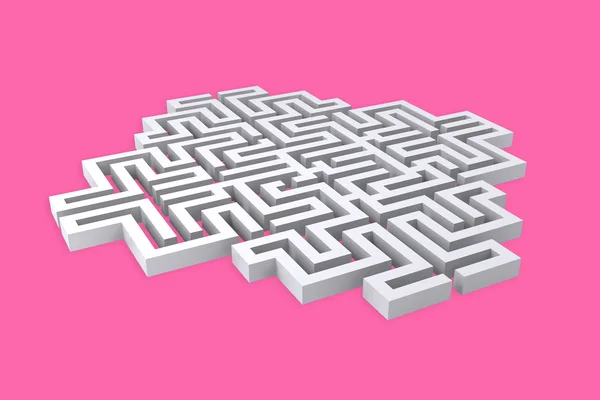 Labyrinth vor rosa Hintergrund — Stockfoto