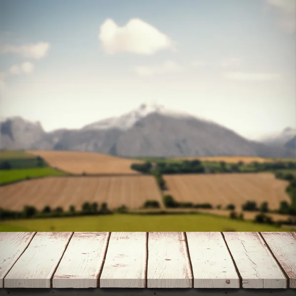 Country scene with mountain — Stock Photo, Image