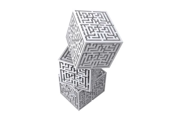 Labyrinthe cubes empilage — Photo