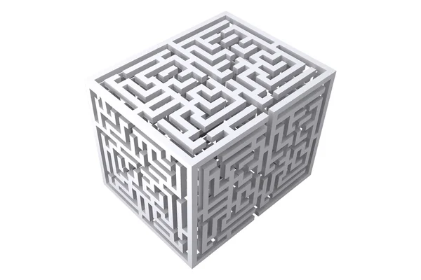 Labyrint kub koncept — Stockfoto