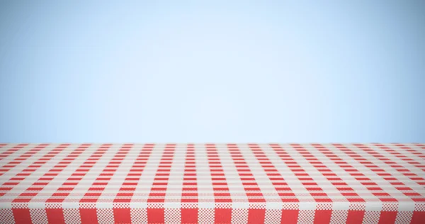 Composite image of red and white tablecloth — Stock Photo, Image