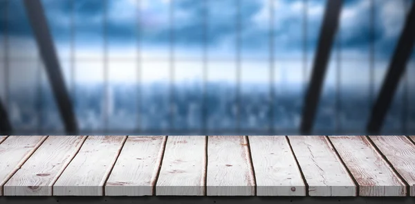 Immagine composita di tavolo in legno — Foto Stock