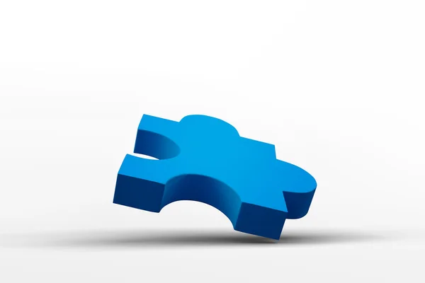 Pezzo di puzzle blu — Foto Stock