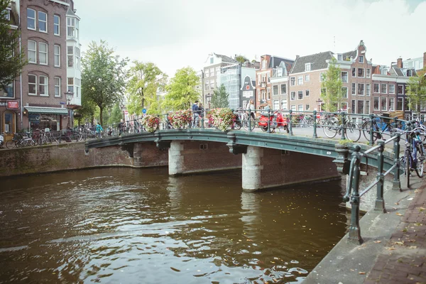 아름 다운 암스테르담 운하 — 스톡 사진