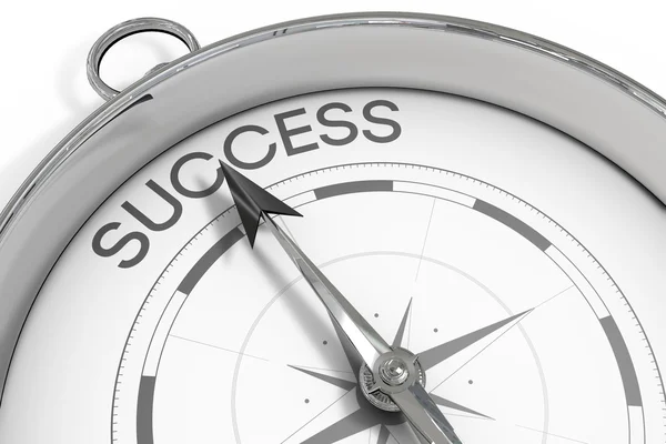 Compass pointing to success — Stock Photo, Image