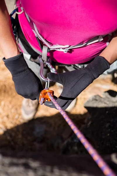 Close up climbing equipment — Stock Photo, Image