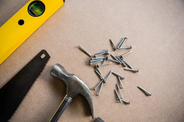 Werkzeuge und Geräte für die Tischlerei — Stockfoto