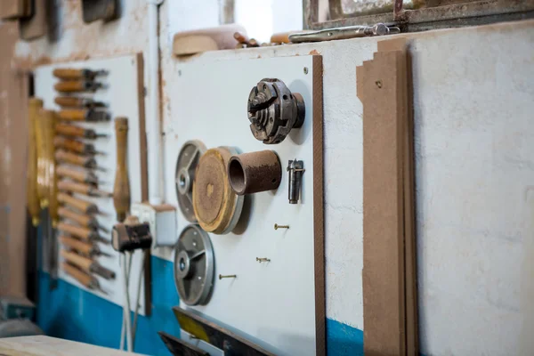 Zoom of carpenters workbench — Stock Photo, Image