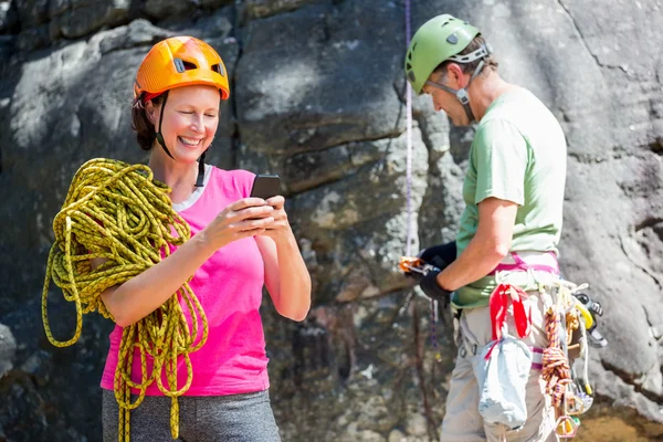 Senior couple concentrating in their activity — Stock Photo, Image