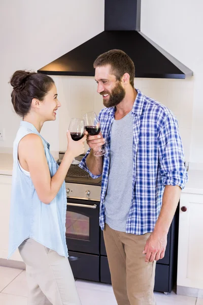 Couple toasting wine glass — Stock Photo, Image