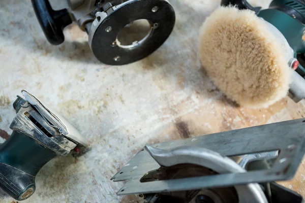 Zoom of carpenters machine — Stock Photo, Image