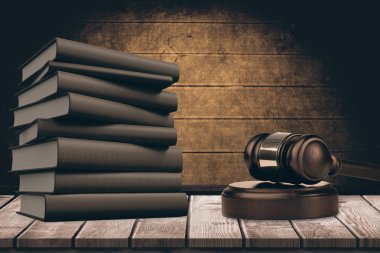 pile of books and gavel clipart