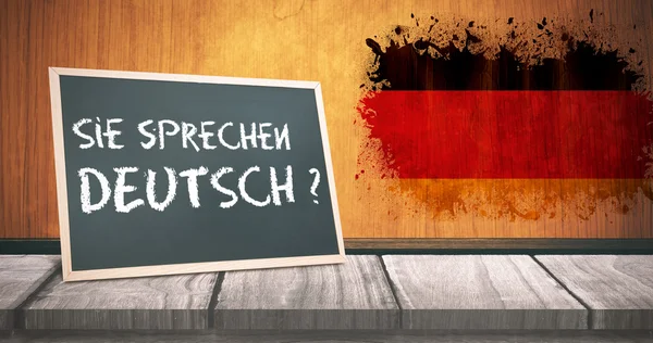 Sentence against germany flag — Stock Photo, Image