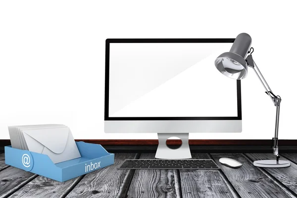 Computer standing on desk — Stock Photo, Image