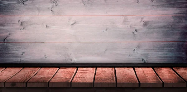 寄木細工の床と灰色の壁 — ストック写真