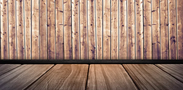 Pared de madera con parquet — Foto de Stock