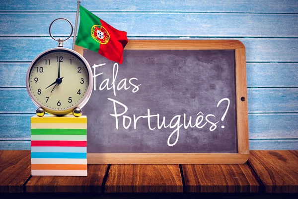 Flaga Portugalii z desek — Zdjęcie stockowe