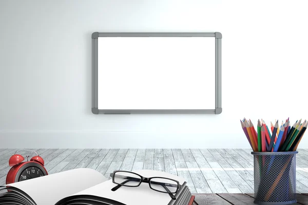 School supplies on desk — Stock Photo, Image