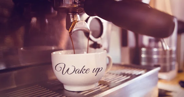 Despertar texto en la taza de café —  Fotos de Stock