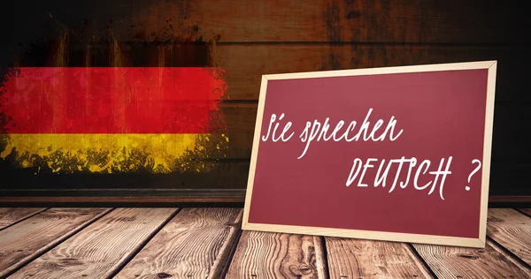 Sentence against germany flag — Stock Photo, Image