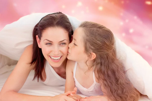 Mother and her daughter having fun — Stock Photo, Image