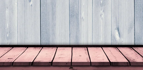 寄木細工の床と白い壁 — ストック写真